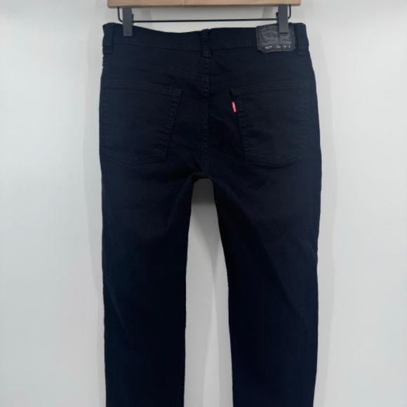 Levis 502 Jeans Men 29x31 Black Regular Taper Fit Denim Stretch Mid Rise - Picture 5 of 14